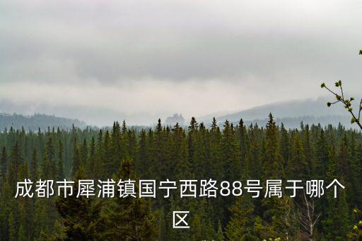 成都市犀浦鎮(zhèn)國(guó)寧西路88號(hào)屬于哪個(gè)區(qū)