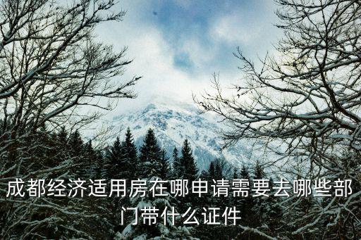 成都經(jīng)濟(jì)適用房在哪申請需要去哪些部門帶什么證件