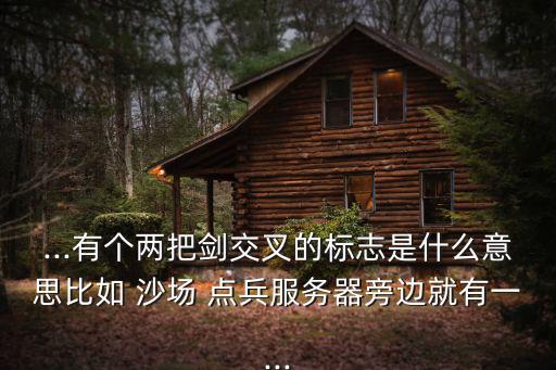 ...有個兩把劍交叉的標(biāo)志是什么意思比如 沙場 點兵服務(wù)器旁邊就有一...