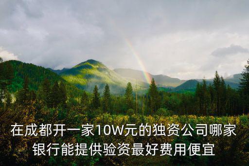 在成都開一家10W元的獨(dú)資公司哪家銀行能提供驗(yàn)資最好費(fèi)用便宜