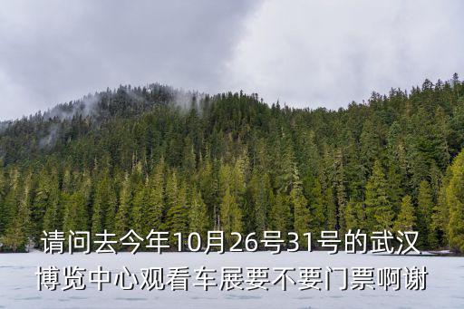 請問去今年10月26號31號的武漢博覽中心觀看車展要不要門票啊謝