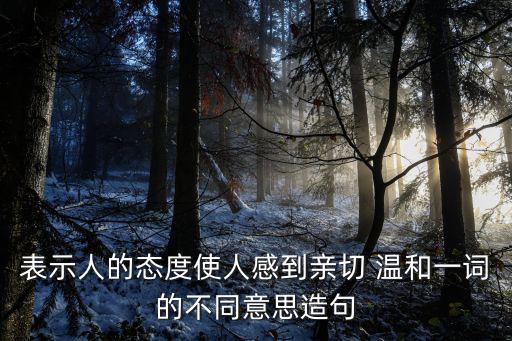 表示人的態度使人感到親切 溫和一詞的不同意思造句