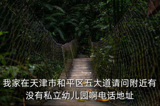 我家在天津市和平區五大道請問附近有沒有私立幼兒園啊電話地址