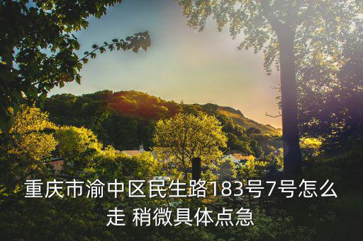 重慶市渝中區民生路183號7號怎么走 稍微具體點急