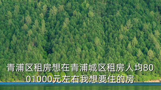 青浦區(qū)租房想在青浦城區(qū)租房人均8001000元左右我想要住的房