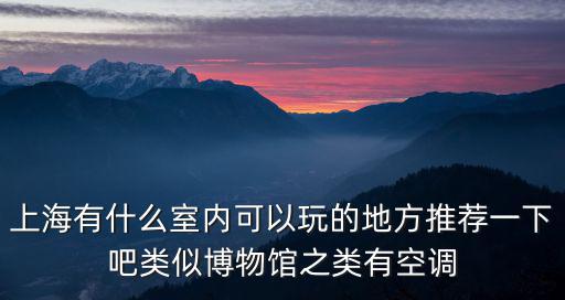 上海有什么室內可以玩的地方推薦一下吧類似博物館之類有空調