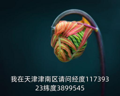 我在天津津南區(qū)請(qǐng)問經(jīng)度11739323緯度3899545