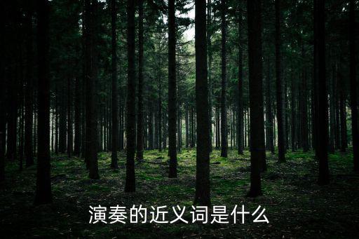演奏的近義詞是什么