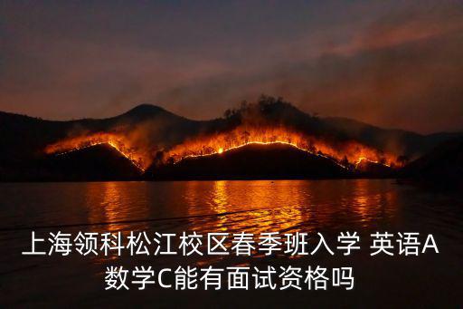 上海領(lǐng)科松江校區(qū)春季班入學(xué) 英語A數(shù)學(xué)C能有面試資格嗎