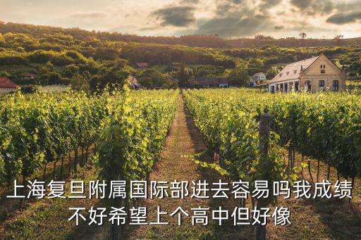上海復旦附屬國際部進去容易嗎我成績不好希望上個高中但好像