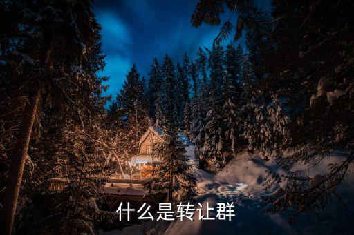 什么是轉(zhuǎn)讓群