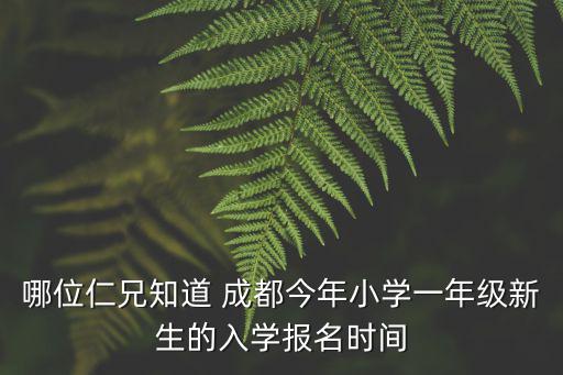 成都市2020年小學(xué)入學(xué)報名，哪位仁兄知道 成都今年小學(xué)一年級新生的入學(xué)報名時間