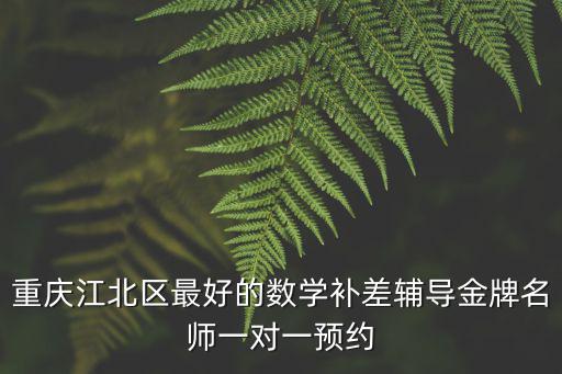 重慶江北區(qū)最好的數(shù)學(xué)補(bǔ)差輔導(dǎo)金牌名師一對(duì)一預(yù)約