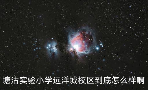 塘沽實驗小學遠洋城校區到底怎么樣啊