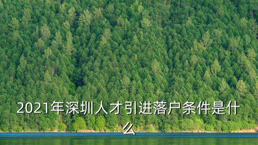 2021年深圳人才引進(jìn)落戶條件是什么