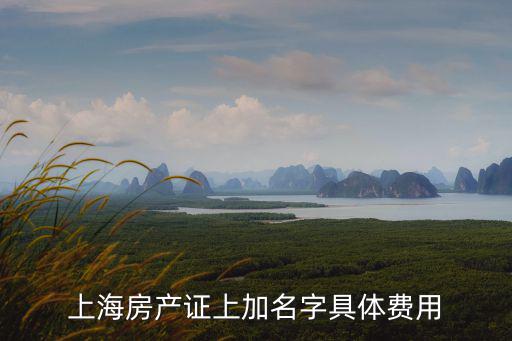 上海房產證上加名字具體費用