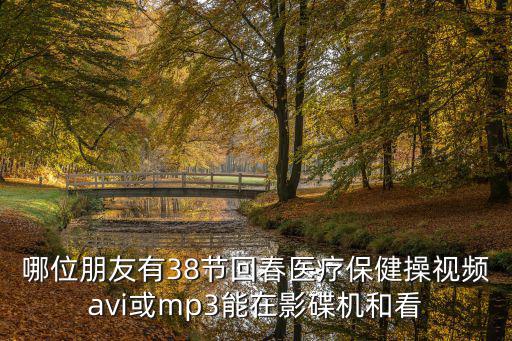 哪位朋友有38節(jié)回春醫(yī)療保健操視頻avi或mp3能在影碟機(jī)和看