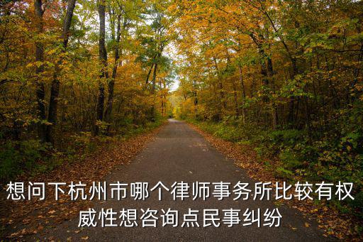 想問下杭州市哪個律師事務所比較有權威性想咨詢點民事糾紛