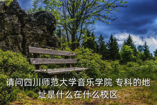 請問四川師范大學音樂學院 ?？频牡刂肥鞘裁丛谑裁葱^