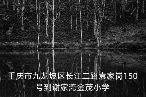 重慶市九龍坡區(qū)長江二路袁家崗150號到謝家灣金茂小學(xué)