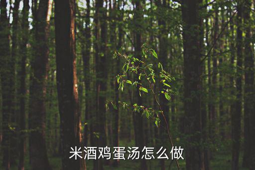 米酒雞蛋湯怎么做