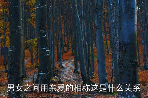 男女之間用親愛的相稱這是什么關系