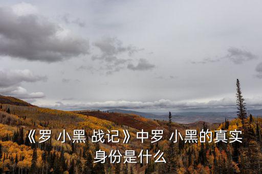 《羅 小黑 戰(zhàn)記》中羅 小黑的真實(shí)身份是什么
