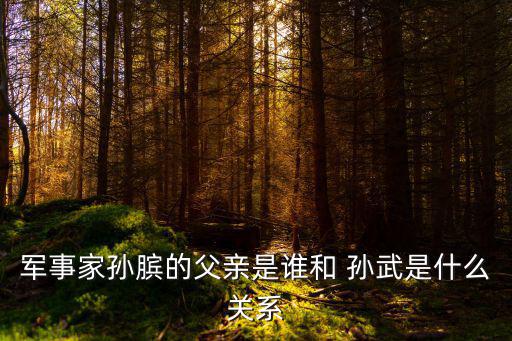軍事家孫臏的父親是誰和 孫武是什么關系
