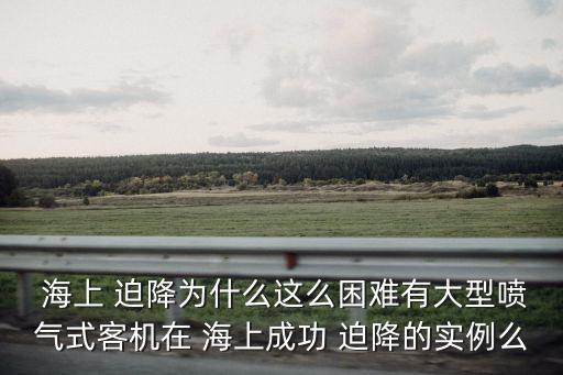  海上 迫降為什么這么困難有大型噴氣式客機(jī)在 海上成功 迫降的實(shí)例么