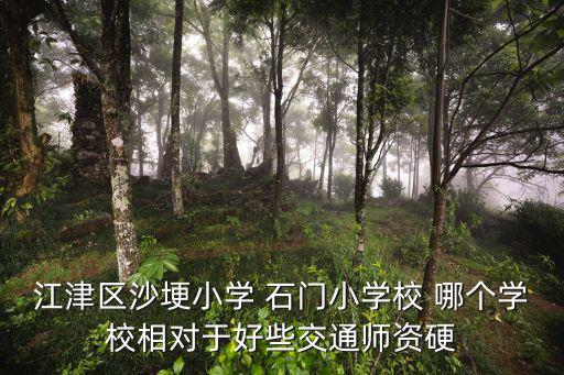 江津區沙埂小學 石門小學校 哪個學校相對于好些交通師資硬