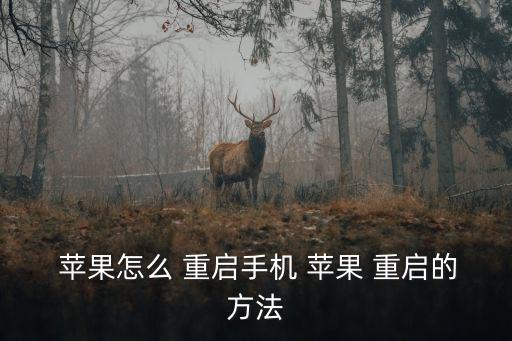  蘋果怎么 重啟手機 蘋果 重啟的方法