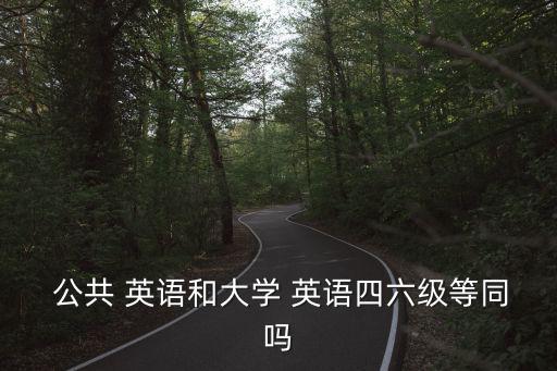  公共 英語(yǔ)和大學(xué) 英語(yǔ)四六級(jí)等同嗎