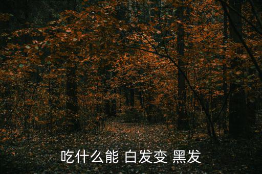 吃什么能 白發變 黑發