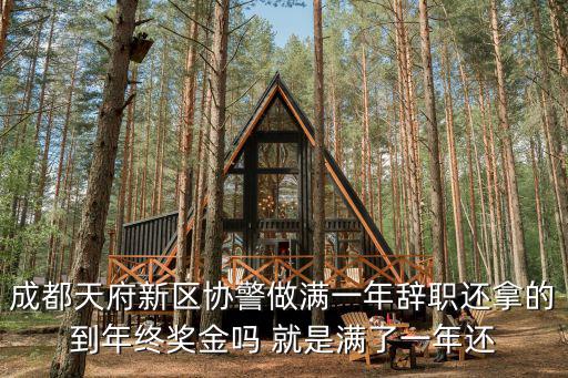 成都市高新區(qū)天府新區(qū)協(xié)警，成都天府新區(qū)協(xié)警做滿一年辭職還拿的到年終獎金嗎 就是滿了一年還