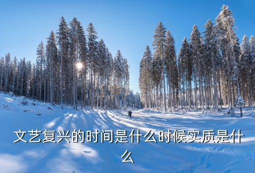  文藝復(fù)興的時(shí)間是什么時(shí)候?qū)嵸|(zhì)是什么