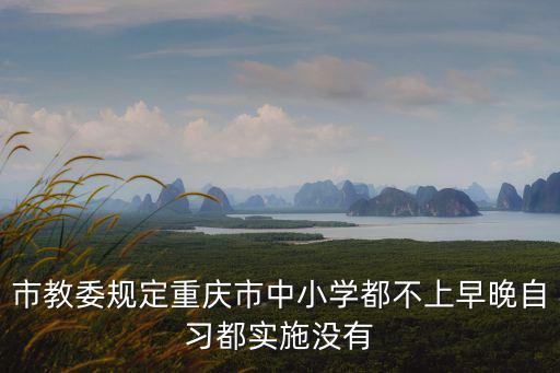 市教委規(guī)定重慶市中小學(xué)都不上早晚自習(xí)都實(shí)施沒有