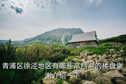 青浦區徐涇地區有哪些高檔點的樓盤謝謝介紹一下