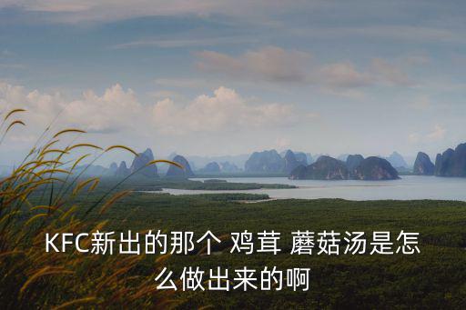 KFC新出的那個(gè) 雞茸 蘑菇湯是怎么做出來(lái)的啊