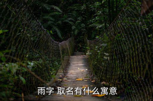  雨字 取名有什么寓意