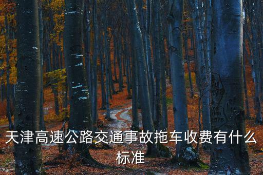 天津高速公路交通事故拖車收費(fèi)有什么標(biāo)準(zhǔn)