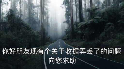你好朋友現(xiàn)有個關于收據(jù)弄丟了的問題向您求助