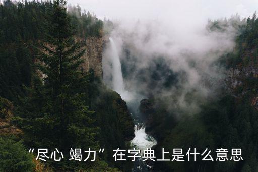竭力的意思,敬業與竭力之爭