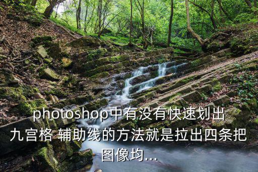 photoshop中有沒有快速劃出九宮格 輔助線的方法就是拉出四條把圖像均...