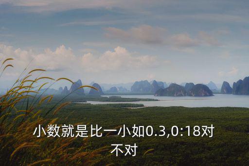 小數(shù)就是比一小如0.3,0:18對不對