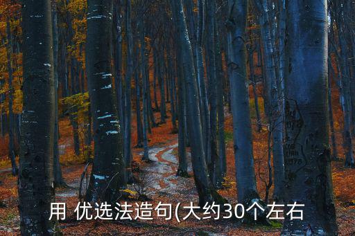 用 優選法造句(大約30個左右