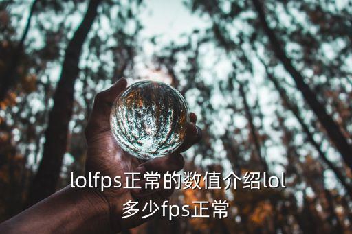  lolfps正常的數(shù)值介紹lol多少fps正常