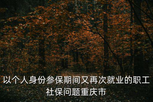 以個(gè)人身份參保期間又再次就業(yè)的職工社保問(wèn)題重慶市