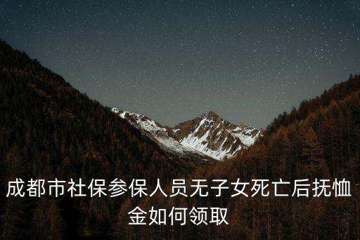 成都市撫恤金認領資料，成都市社保參保人員無子女死亡后撫恤金如何領取