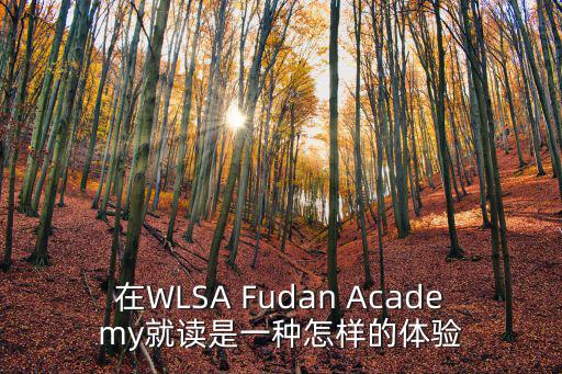 在WLSA Fudan Academy就讀是一種怎樣的體驗