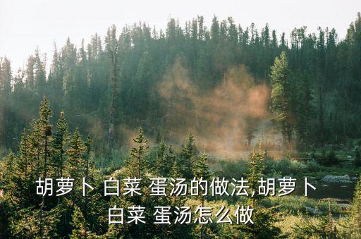 胡蘿卜 白菜 蛋湯的做法,胡蘿卜 白菜 蛋湯怎么做